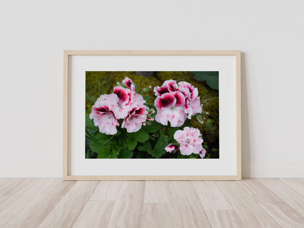 Wood frame leaning on wall Mockup